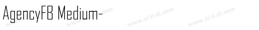AgencyFB Medium字体转换
